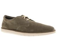 Clarks Scarpe Smart Casual Forge Vibe In Camoscio Con Lacci Olive Taglia UK 7.5