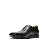Clarks - Scarpe Tilden Cap Oxford da uomo, Pelle nera, 42 EU