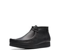 Clarks Shacre Boot, Scarpe Chukka Uomo, Black Leather, 42.5 EU Larga