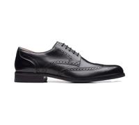 Clarks, ,Shoes ,Uomo ,Nero ,44 EU Scarpe Stringate in Pelle Nera con Motivo Brogue