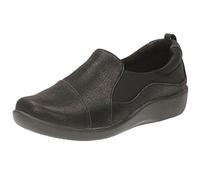 Clarks Sillian Paz - Mocassini Slip-on da Donna, Nero, 10.5 Wide