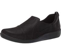 Clarks Sillian Paz, Mocassino, Donna, Nero (Pelle Nabuk Sintetica Nera), 36.5 EU