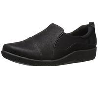 Clarks Sillian Paz, Mocassino, Donna, Nero (Pelle Nabuk Sintetica Nera), 41 EU