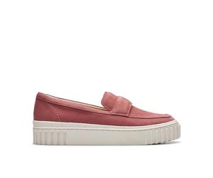 Clarks Slipper & Mocassino Mayhill Cove, pelle grezza, da donna, colore: rosso, Colore: rosso, 37 EU
