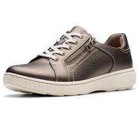 Clarks Sneaker Caroline Janna Donna, Pelle Bronzo, 39 EU Ancho