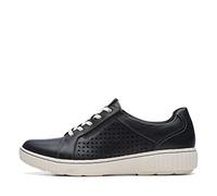 Clarks Sneaker da Donna Caroline Ella, Pelle Nera, 40 EU