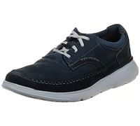 Clarks Sneaker da uomo in pizzo Gaskill, Nabuk blu navy, 47 EU