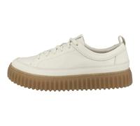 Clarks Sneaker da uomo Torhill Lace in pelle liscia bianca, bianco, 40 EU