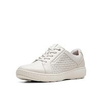 Clarks Sneaker Donna Caroline Ella, Pelle Bianca, 40.5 EU