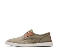 Clarks Sneaker Gereld Tie Uomo, Tessile Oliva, 44.5 EU