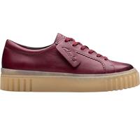 Clarks Sneaker Mayhill Walk da donna, Pelle bordeaux., 37.5 EU