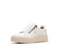 Clarks Sneaker Mykah Joy Donna, Pelle Bianco Sporco, 38.5 EU