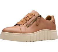 Clarks Sneaker Mykah Joy Donna, Pelle marroncino chiaro, 38 EU