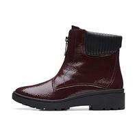 Clarks Stivale da donna Calla Zip, Brevetto bordeaux., 35.5 EU