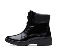 Clarks Stivaletti Angie Spice Donna, Nero Crinkle vernice sintetica, 39 EU