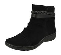 Clarks Stivaletti da donna con treccia dettagliata Cora BraidBoot, Nero , 40 EU
