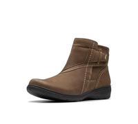 Clarks Stivaletti da donna stile Carleigh, Nabuk fungo, 38.5 EU