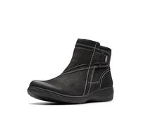 Clarks Stivaletti da donna stile Carleigh, Nabuk nero, 40.5 EU