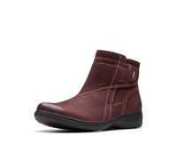 Clarks Stivaletti da donna stile Carleigh, Nubuck Vino, 35.5 EU