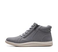 Clarks Stivaletti Stivali Breeze Glide da Donna, Grigio Scuro Sintetico, 38 EU