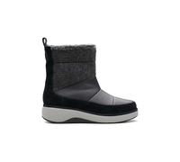 Clarks Stivali da donna Clarks Un Vista Walk2 in pelle nera isolata