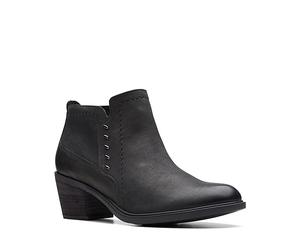 Clarks Stivali da donna Neva Lo Chukkah, Pelle nera, 37.5 EU