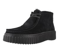 Clarks Stivali da donna Torhill Moss in pelle grezza nera, Nero , 36 EU