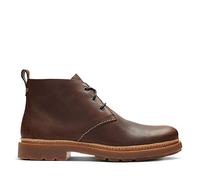 Clarks Stivali da uomo Trace Flare Chelsea, Pelle marrone mogano, 42.5 EU