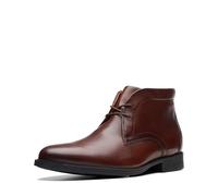 Clarks Stivali da uomo Whiddon Mid Chukka, Pelle di mogano, 13