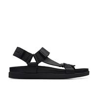 Clarks Sunder Range, Sandalo Uomo, Pelle Nera, 41.5 EU