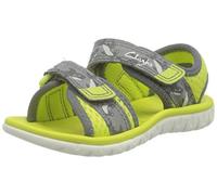 Clarks Surfing Tide T, Sandali, Bambini e ragazzi, Giallo Giallo Yellow Textile, 27 EU Larga