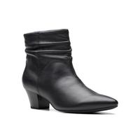 Clarks Teresa Skip Stivaletti da donna, in pelle nera, taglia 40 M