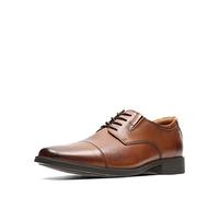 Clarks Tilden Cap, Scarpe con lacci Uomo, Dark Tan Leather, 42.5 EU