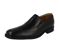 Clarks Tilden Free, Mocassini Uomo, Nero Black Leather, 45 EU Larga