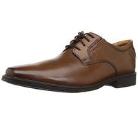 Clarks Tilden Plain, Oxford Uomo, Marrone Scuro Tan Leather, 44 EU