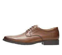 Clarks Tilden Plain, Oxford Uomo, Marrone Scuro Tan Leather, 44 EU