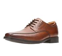 Clarks Tilden Plain, Scarpe con lacci Uomo, Dark Tan Lea 350, 47 EU