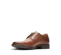 Clarks Tilden Plain, Scarpe con lacci Uomo, Dark Tan Lea 918, 45 EU