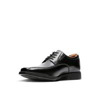 Clarks Tilden Walk, Scarpe Stringate Uomo, Black Black Leather, 46 EU Larga