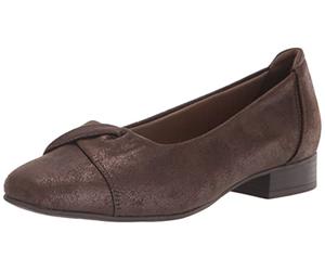 Clarks Tilmont Dalia - Ballerina da Donna, Tessuto Metallico Bronzo, 40.5 EU
