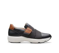 Clarks Tivoli Strap, Scarpe da Ginnastica Donna, Pelle Nera, 39.5 EU