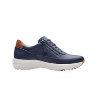 Clarks Tivoli Zip, Scarpe da Ginnastica Donna, Pelle Blu Navy, 39 EU