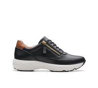 Clarks Originals Scarpe da ginnastica donna Tivoli Zip pelle nera 36