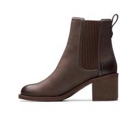 Clarks Top Chamberly, Stivali Chelsea Donna, Marrone Scuro Lea, 37 EU