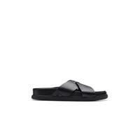 Clarks Torford Cross, Sandali a Ciabatta Uomo, Black Leather, 41.5 EU