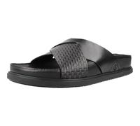 Clarks Torford Cross - Sandali a ciabatta Uomo, Black Leather,