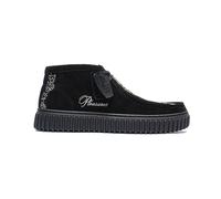 Clarks Torhil Woven Stivali Da Allacciatura In Velluto Nera