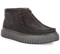 CLARKS Torhill a Coste Suola Pizzo Morbido il Boot Camoscio Nero Uomo EU 39-46