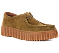 Clarks Torhill Bee Chunky Suede Lace Up Mocassino Donna In Olive EU 36-42