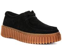 Clarks Torhill Bee Scarpe In Camoscio Nero Con Lacci Da Donna UK 3 - 8